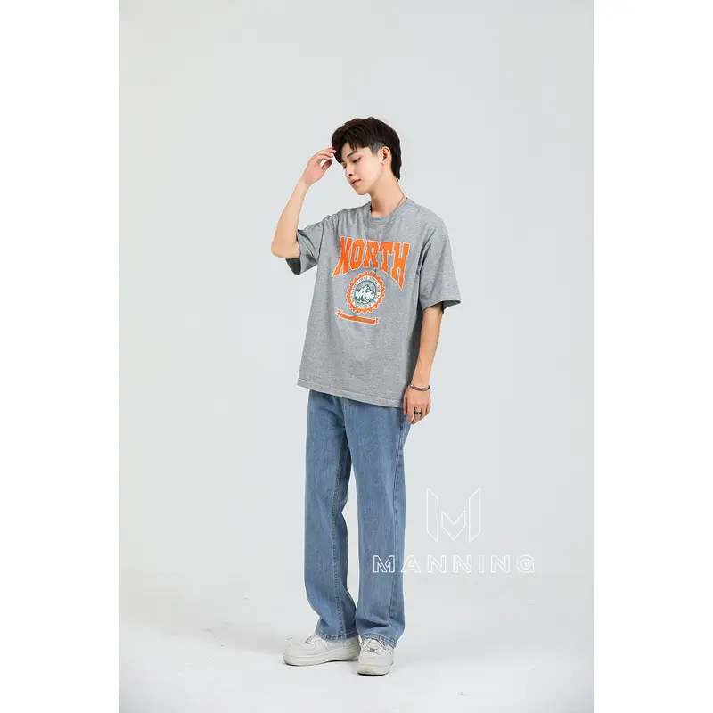 MANNING MJ04 Jeans Pria Celana Jeans Dasar  Kaki Lurus Celana Kasual Serbaguna pria celana pria jeans celana jeans pria longgar jeans baggy celana panjang jeans panjang pria 2