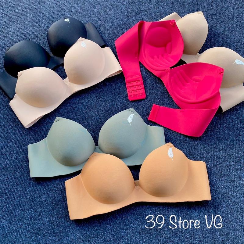 Combo 3 Áo Ngực Nữ Hoạ Tiết Lông Vũ Đẹp Mắt Áo Lót Su Không Gọng Đệm 2,5cm