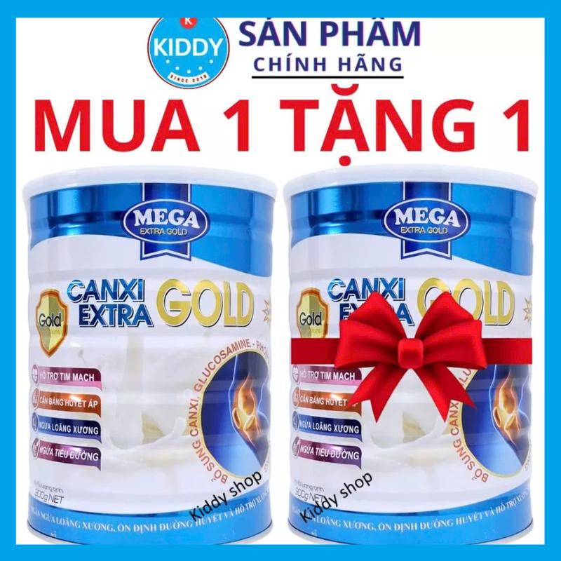 [MUA 1 TẶNG 1] Sữa canxi cho người già Mega Canxi Extra Gold lon 900g (date luôn mới)