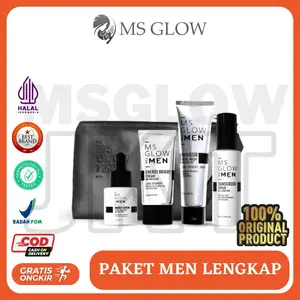 Ms glow paket men lengkap isi 4 Perawatan Pria Wajah Mencerahkan Facial Aging