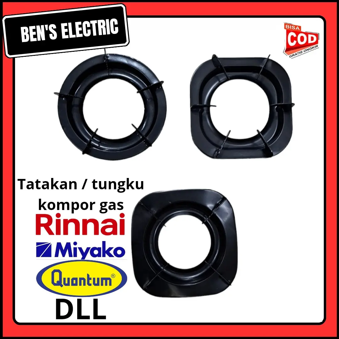 sparepart tungku / tatakan kompor gas rinnai miyako quantum dan lain lain