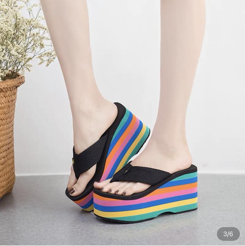 Product Introduction of Dép kẹp xuồng  cầu vòng siêu xinh DéP Nữ 4