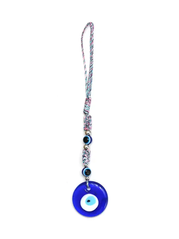 Unisex Street Trend Evil Eye Design Keychain, Trendy Vintage Key Holder & Key Fob for Car Key, Chic Accessories As Gift for Friends 0