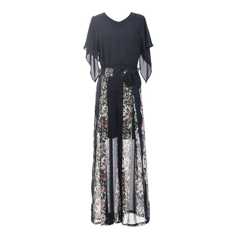 [clearance]FADFAD Setelan dua potong atasan lengan pendek  dan celana panjang longgar cantik gaya minimalis