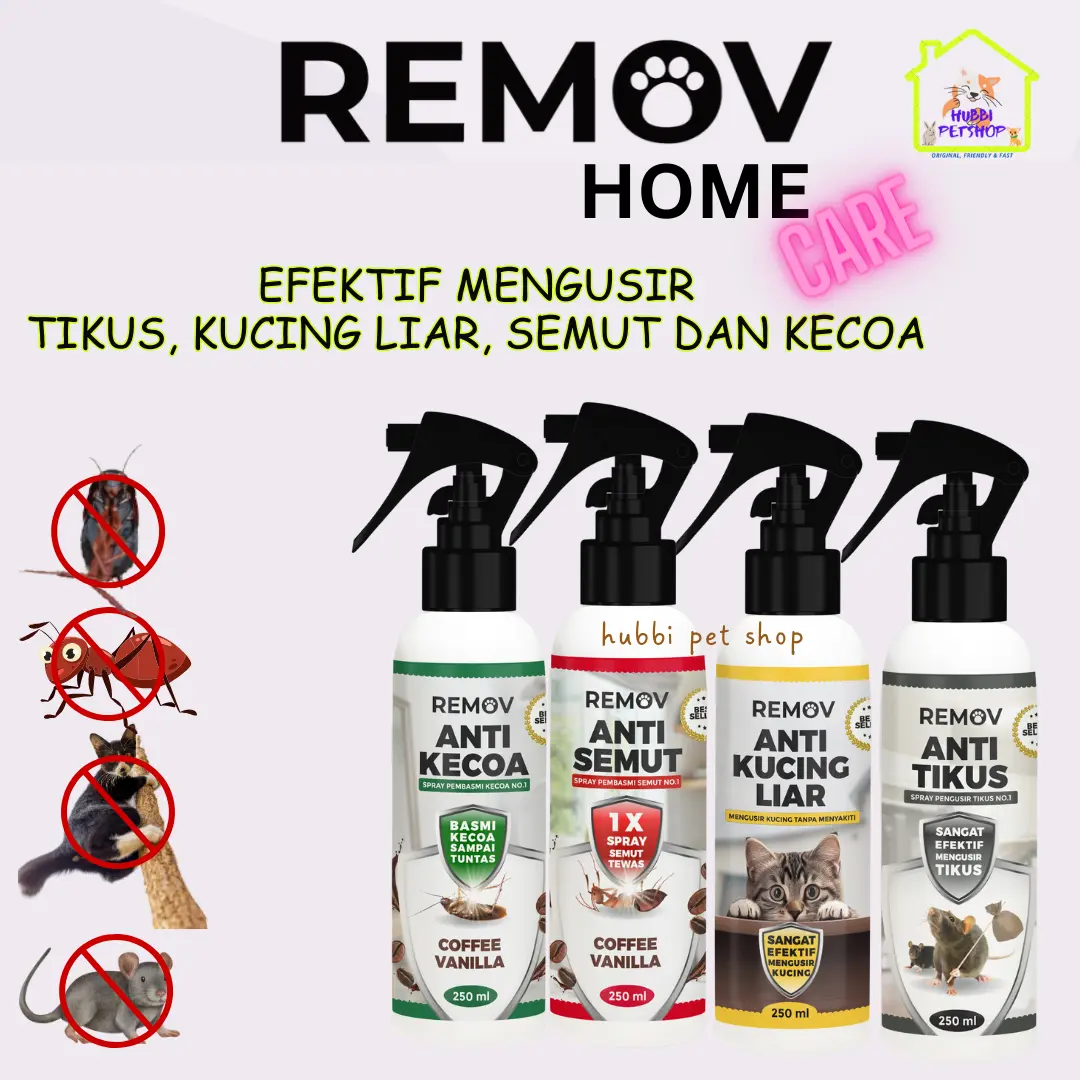 Remov homecare 250ml pengusir tikus semut kecoa kucing liar hama