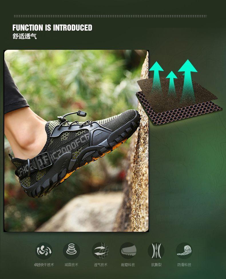 Product Introduction of [1171 People Collection] Outdoor Casual Shoes Upstream Shoes Men's Breathable Hiking Shoes Summer Fishing Shoes Riding Mesh Surface Lightweight Quick-Drying Wading Shoes 10