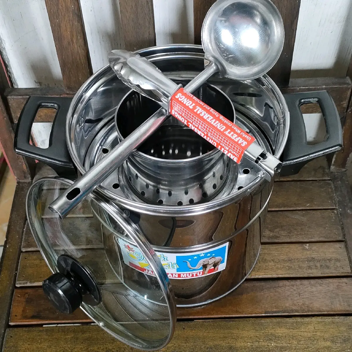 Dandang bakso mini tutup kaca size 18cm