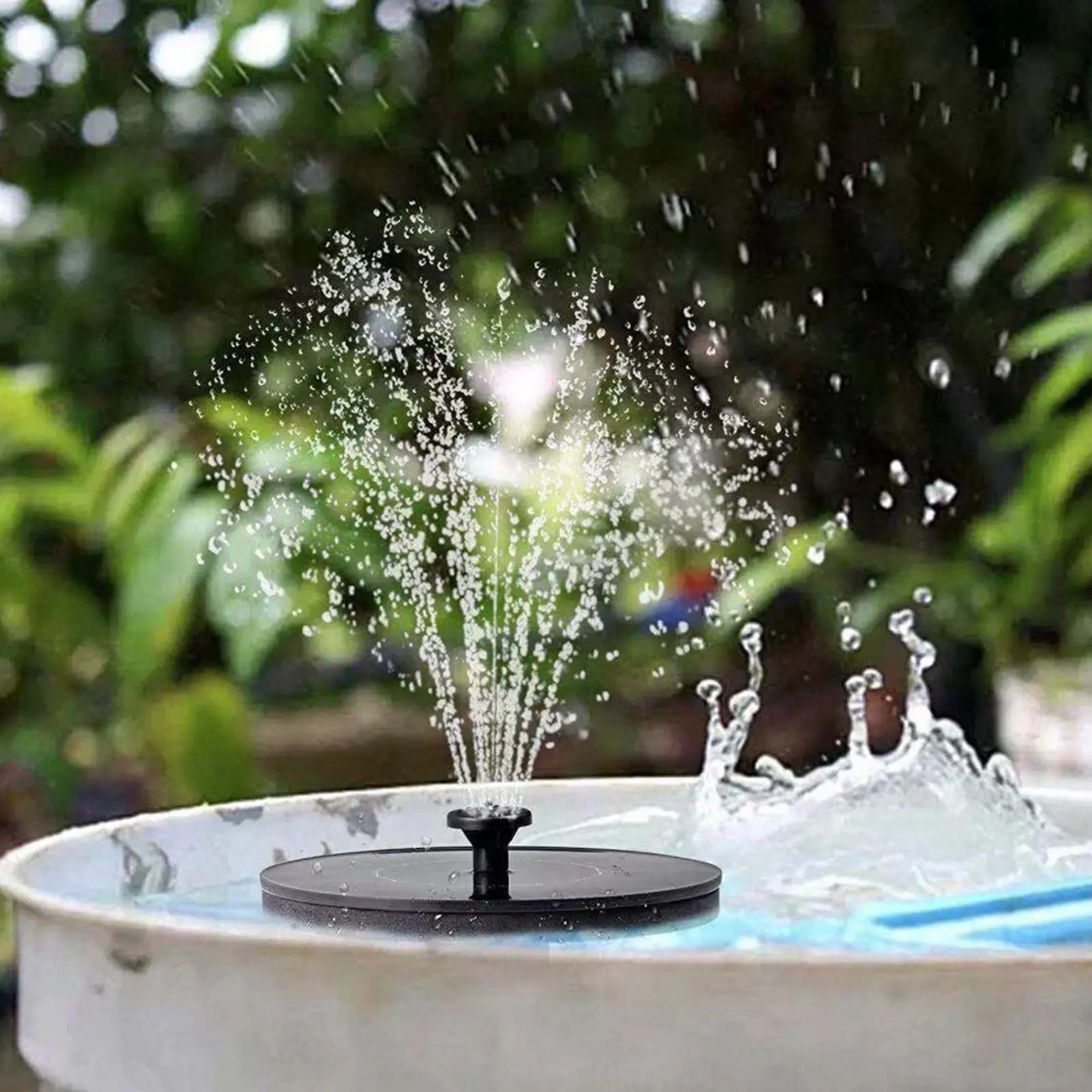Ghostun-Water Fountain Energy-saving No Battery Mini Outdoor Pool Waterfall Solar Fountain Pump for Aquarium