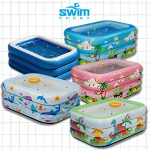 [READY STOCK] kolam renang anak jumbo 3.1 meter 3 Rings Thick rubber inflatable