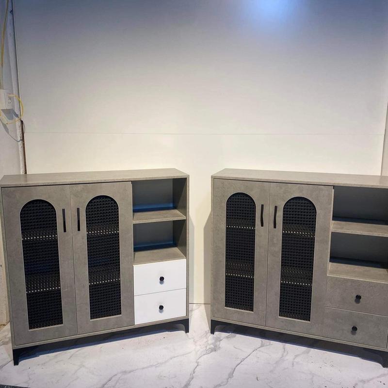 tủ giầy 1mx1m2 gỗ MDF xinh màu xám 0