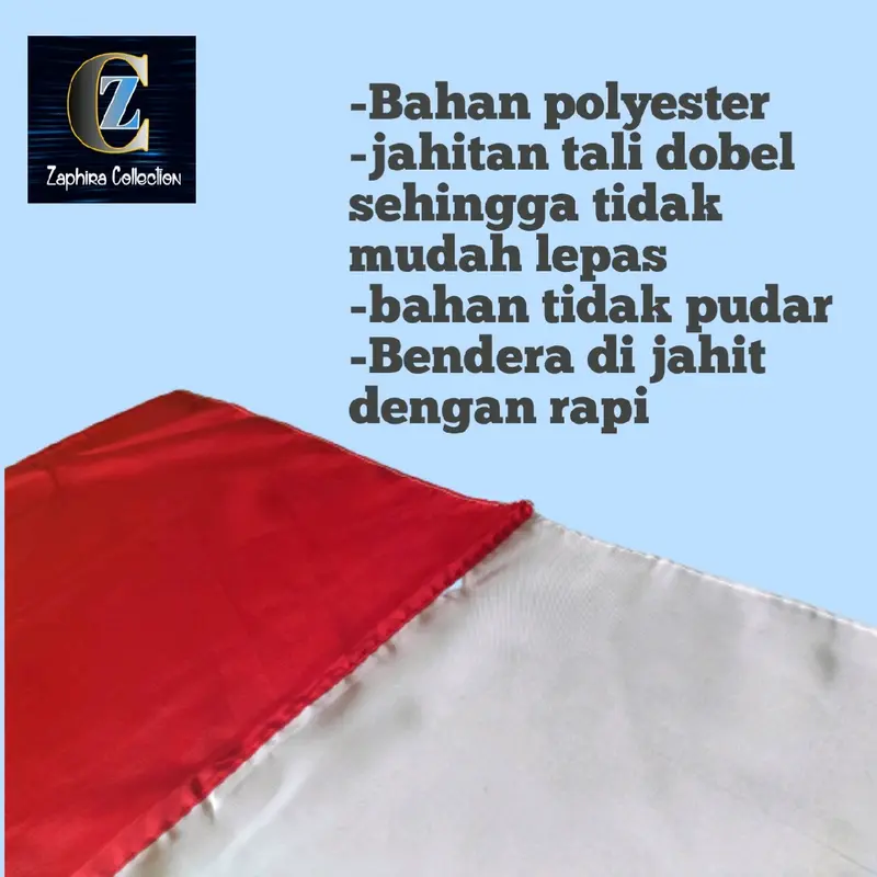bendera merah putih ukuran 120×80 bendera rumah pakai  Tali 4