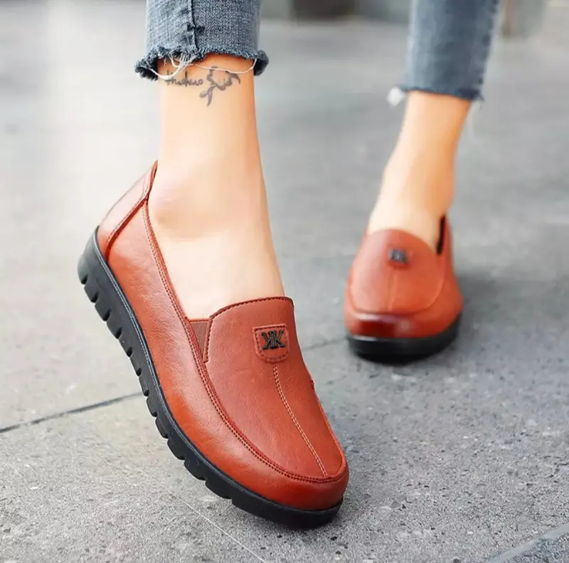 Sepatu Wanita LOAFERS KK Slip on terbaru sepatu kerja trendy nyaman kekinian 2021 elegan nyaman bernafas bisa COD korean style viral Shoes Flat 2