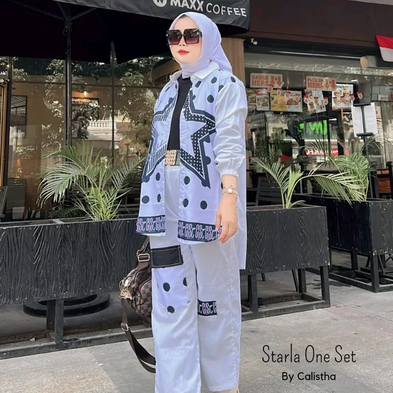Setelan Set kemeja  Starla by Calistha Celana Karet Katun Muslim 3