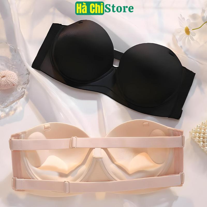 (HÀNG ĐẸP) Áo Lót Nữ Quả Ngang Hở Lưng Nâng Ngực Có Gọng Chống Tụt Tạo Khe  Kem Bra Voi