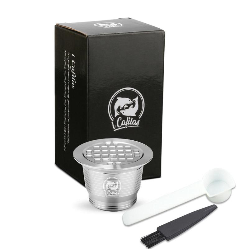 Product Introduction of Nespresso Stainless Steel Refillable Coffee Capsule Coffee Filter Coffee Pod New With Spoon 31