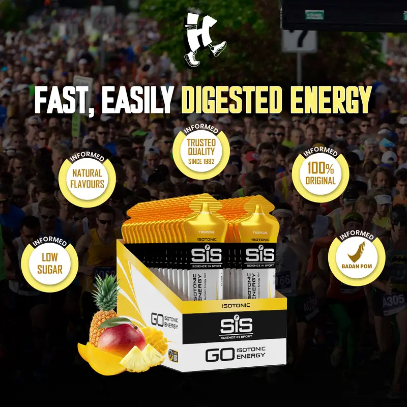 SIS GO Energy Gel Tropical Isotonic 60ml Penambah Energi Rendah Kalori 1