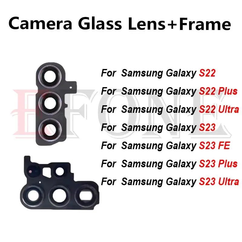 Ống Kính Kính Máy Ảnh Sau, Dành Cho Samsung Galaxy S22 Và S23 FE Ultra, Có Khung Và Viền, Thay Thế, Thay Thế Ống Kính Máy Ảnh