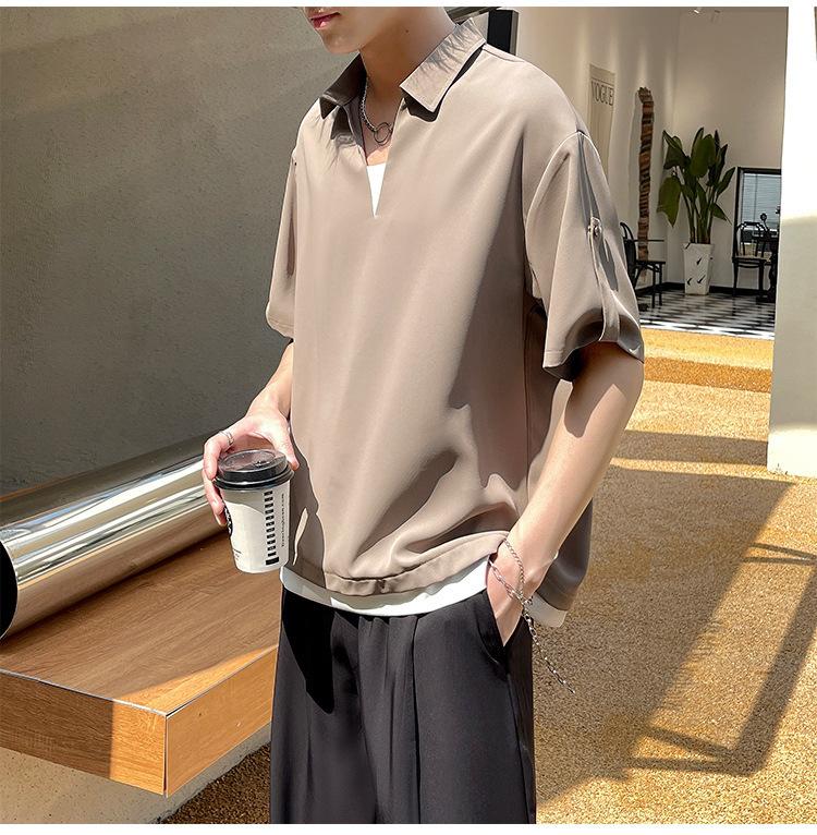 Product Introduction of Men's Polo Shirt 2025 New Short Sleeve T-Shirt - Casual Collar Top for Men, Trendy & Breathable, Wholesale Bulk Discount 19
