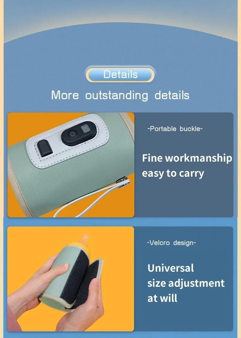 Product Introduction of Universal Baby Milk Warmer Digital Display Baby Bag USB Nursing Bottle Heater Portable Baby Bottle Warmer Thermal Bag for Travel 29