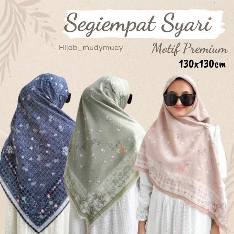 Product Introduction of Hijab Segiempat Motif Syari Mudymudy 41