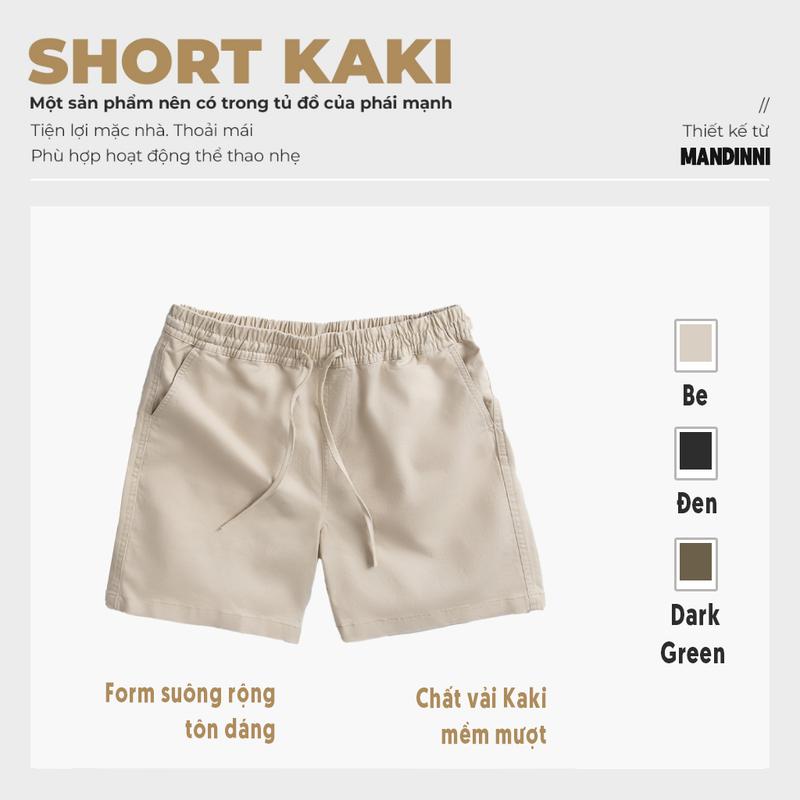   DEAL HOT  Quần short nam CHICA vải Kaki cao cấp trẻ trung lịch lãm chuẩn form - MANDINNI Menswear 