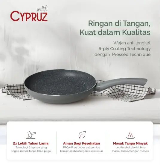 [SPECIAL KOKO PANCI] [COD] Cypruz Panci Susu 16cm Anti Lengket Sauce Pan Premium Featherlight Series Abu 16 cm Kitchenware 3