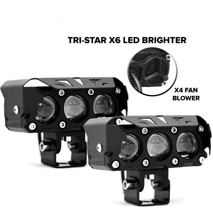 Trợ Sáng Bi Cầu S25, 1 Đèn Tích Hợp 2 Bi Cầu, Cos Vàng Pha Trắng, Phá Sương Mù, Lắp Ô Tô Xe Máy Xe Tải ----1pcs/2pcs 5