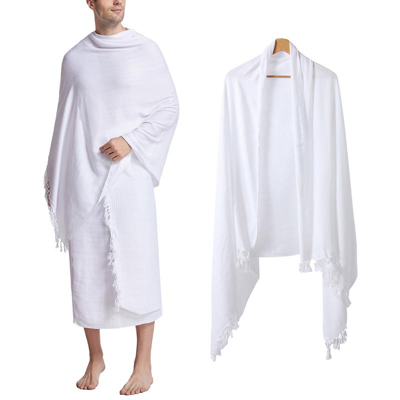 Mens Ihram Towel Hajj & Umrah White New Terry Saudi Desert Dress 3