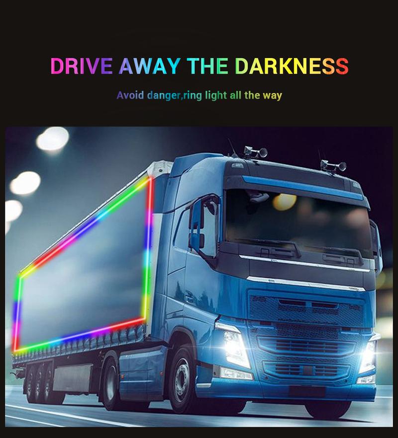 Product Introduction of MOMO Atmosphere Lamp 24V Strobe Running Streamer Strip For Car Van Truck Decoration Dynamic Colorful Led Light 18