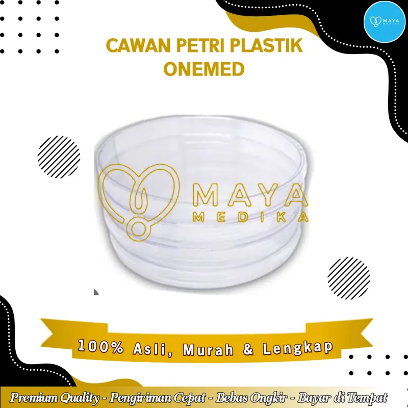 Cawan Petri Plastik 90 MM Steril (Isi 10 Pcs)  Onemed 0