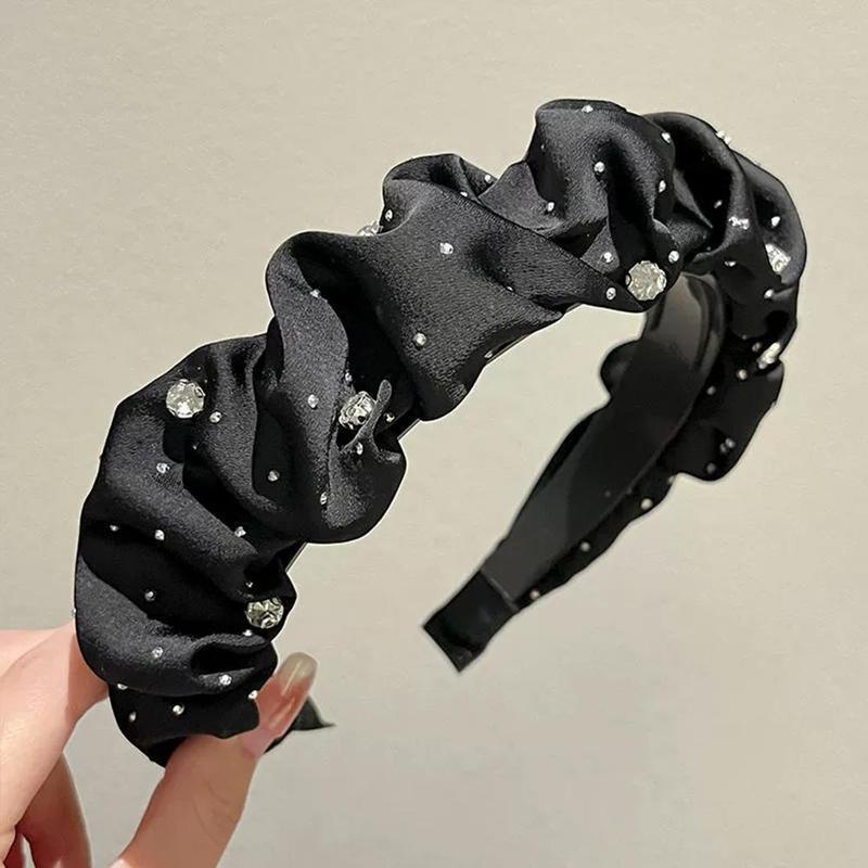 Product Introduction of Temperament Headband For Women With A High-end Feel Korean Version Versatile Crushed Headband 19
