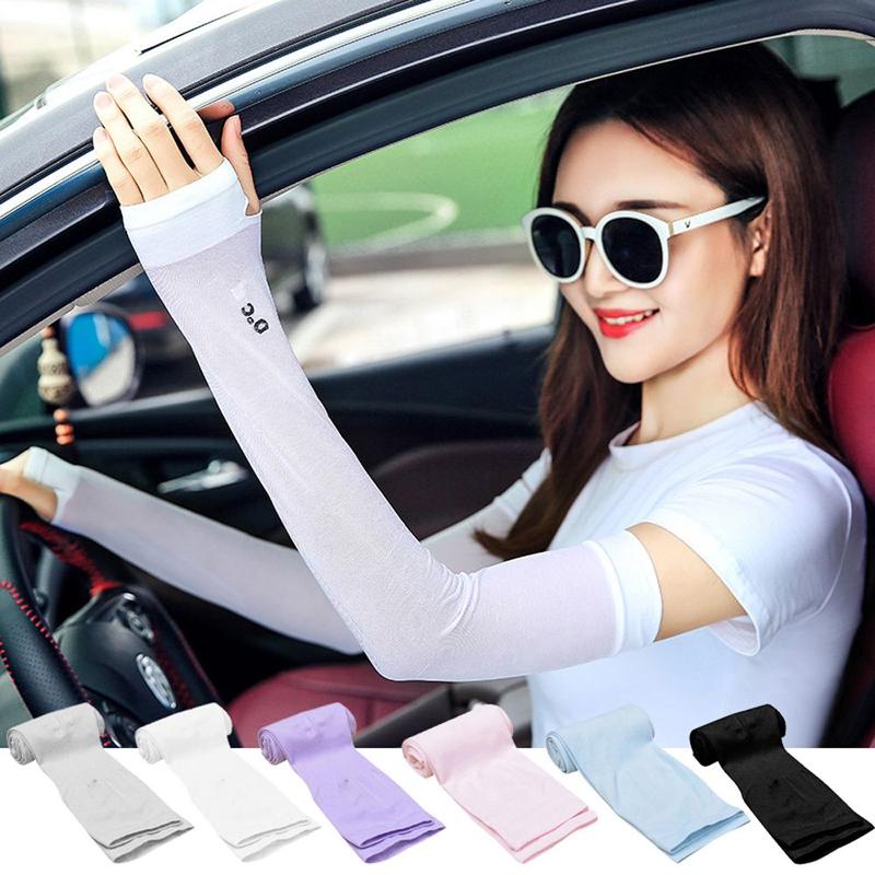Product Introduction of SHGMA Thin Summer Running Sunscreen Arm Sleeves Sun Protection Sleeves Long-sleeved Glove Driving Repel Mosquitoes Sun UV Protection Hand Cover Half Finger Sleeves Sun Protection Gloves Women Sunscreen Sleeves 15