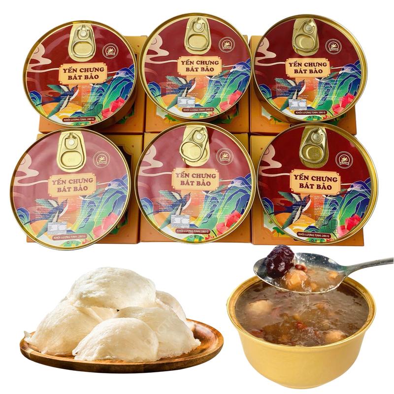Yến chưng Bát Bảo - yến, táo đỏ, hạt sen, kỷ tử, long nhãn, đậu phộng, đậu đỏ,…