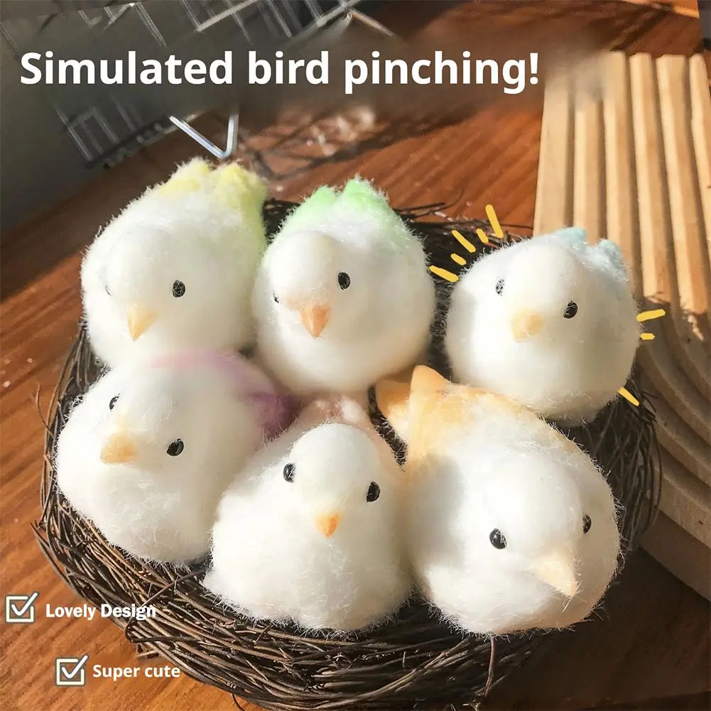 Kid Squeeze Toys Realistic Bird Shape Pinch Sensory Toys For Adults Ultra Soft Squeeze Toys