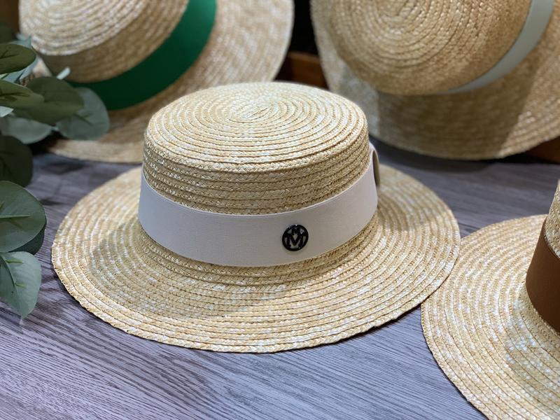 Nón cói cứng dây màu chữ M - NC185 - Còi thế giới cói Hat Nón 5