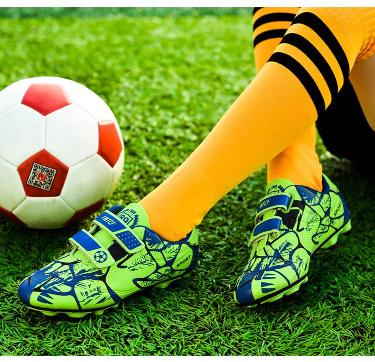 Product Introduction of Kids Soccer Shoes Boys Outdoor Sport Shoes TF/FG Cleats Training Anti Slip and Wear-resistant Girls Football Shoes Boots Size28-38 8