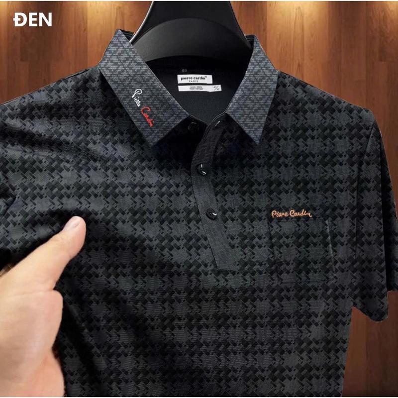 Áo polo nam cổ bẻ BASIC thiết kế hoạ tiết Monogram hiếm có khó tìm đẳng cấp 2025 - B01