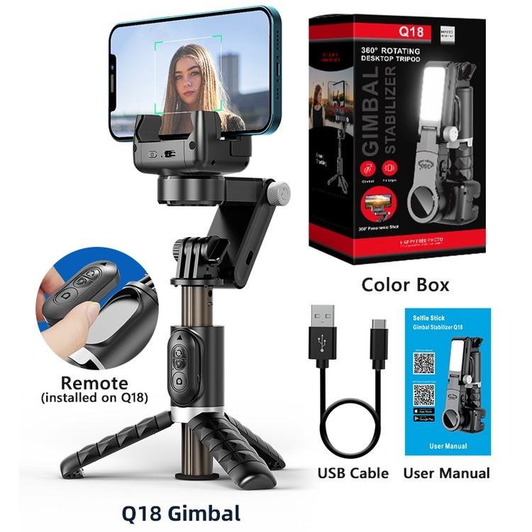 Product Introduction of Tay Cầm Chống Rung Điện Tử Gimbal Q18 Có Bluetooth - Gimbal Điện Thoại Chống Rung - Có Chân Đỡ Tự Đứng New 2023 Selfie Phụ Kiện 13