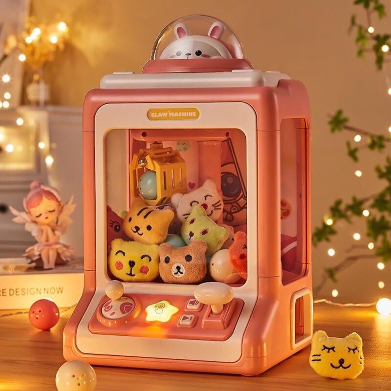   RẺ VÔ ĐỊCH Máy Gắp Thú Mini Tặng Thú Bông Và Bóng Kem kèm nhạc toy Đồ Chơi 
