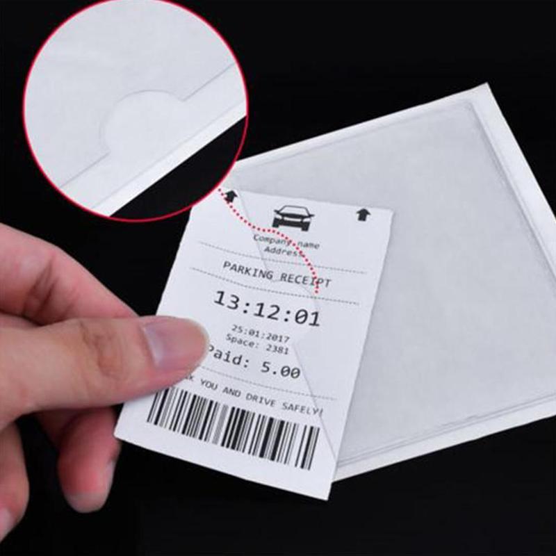 Product Introduction of 1Pcs Self Adhesive Backed Windscreen Ticket Holder For Parking Permit 100mm X 80mm 25