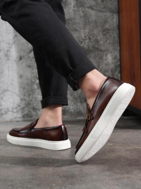 Men's Stylish Vintage Fish Scale Textured Flat Loafers Shoes, Business Comfortable Breathable Slip on Office Loafers Shoes for Boy, Retro Dress Shoes, Summer Walking Shoes 6