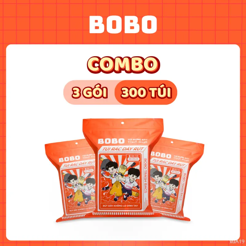 Túi rác BoBo túi đựng rác có dây rút tự phân huỷ bịch 5 cuộn 100 túi size 50x55cm túi bịch đựng rác có quai chổi  lau  nhà cayla  umini cây  tường  sàn nylon dẽo dai bình thường túi rác  bobo sáp  thơm  phòng  ngủ it phong tinh dau _ chanh hạt  treo  dán 3