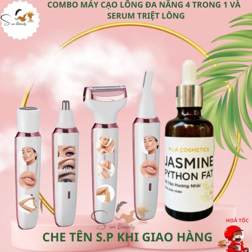 Máy cạo lông đa năng 4 trong 1 máy triệt lông mini cầm tay tại nhà triệt lông body vùng kín nách tay mép - máy cạo lông chính hãng