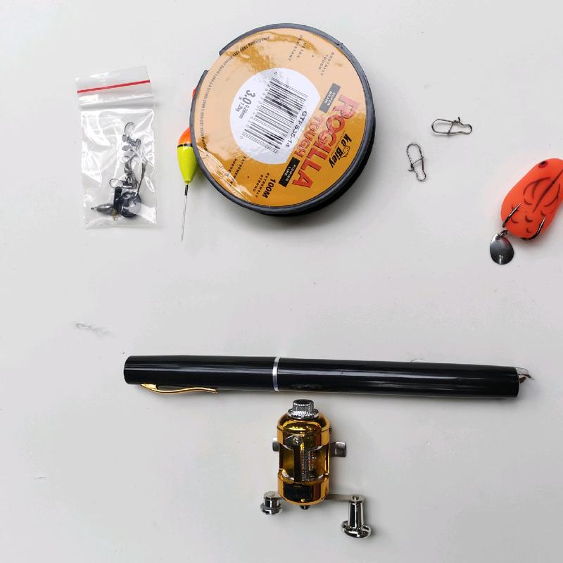 bộ cần bút mini máy ngang dài 1m giá rẻ tặng phụ kiện Đi Câu Bắt Cá Đi Câu Bắt Cá