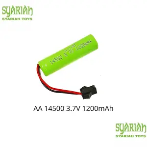 BATERAI CAS PHYTONA 14500 LITIUM 3.7 VOLT Li-ION 1200mAH KHUSUS UNTUK MOBIL REMOTE COLOK HITAM 2MP Control Toy