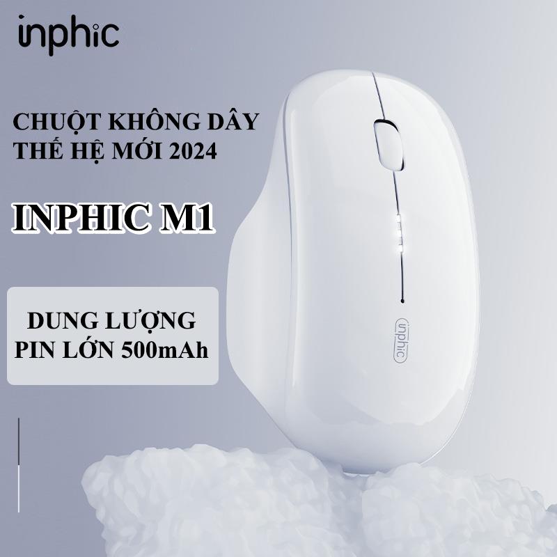  Chuột không dây INPHIC M1 kết nối không dây bằng chip USB 2.4 với thiết kế nhỏ gọn siêu mỏng 