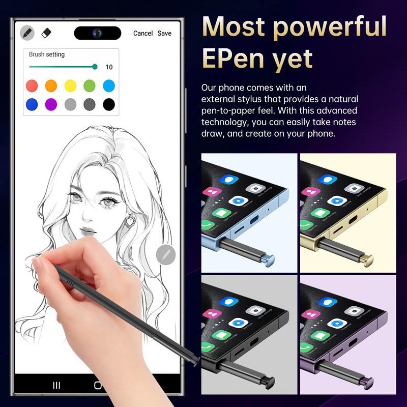 Product Introduction of Smartphone S25 Ultra Real 4G Android 11 built-in pen 7.3 large screen 13 million pixels (16G + 1T) 16