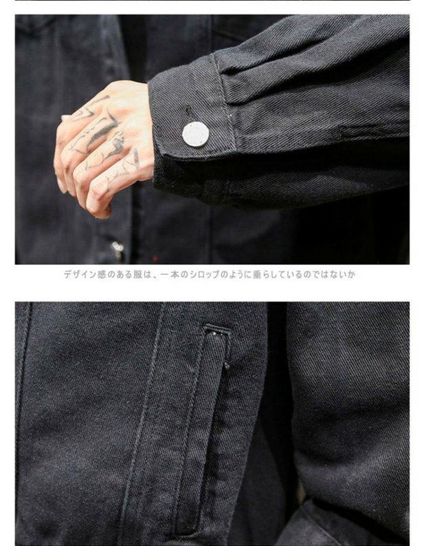 Product Introduction of Áo Khoác Denim, Trang Phục Bảo Hộ Lao Động Mùa Xuân, Dành Cho Nam Giới, Phong Cách Hàn Quốc, Hợp Xu hướng, Dáng Rộng Vừa Vặn, Thích Hợp Cho Mùa Xuân Và Mùa Thu, Ngoại Cỡ, Ins Hợp Xu hướng, Áo Mặc Trên 10