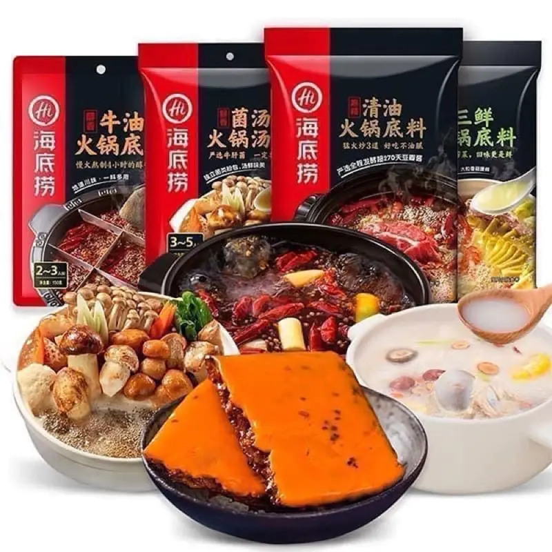 Gia Vị Cốt & Chấm lẩu Hailidao Nhiều vị 200g Cay 4