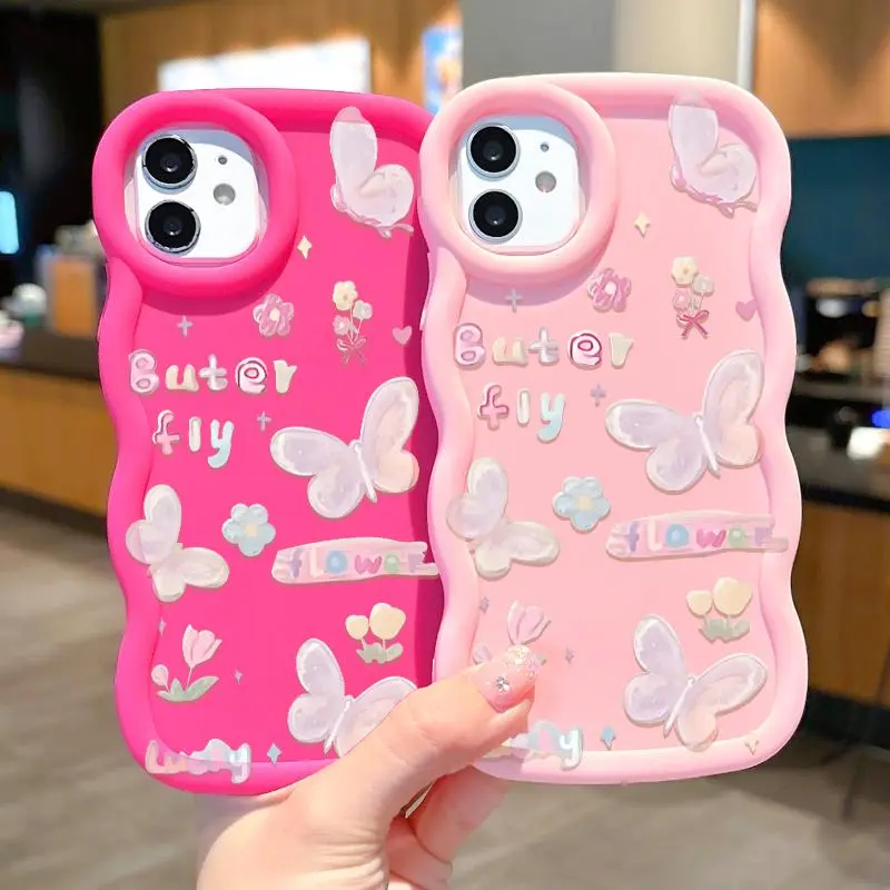 Soft Case Untuk VIVO Y17 Y17s Y16 Y15s Y15a Y15c Y01 Y02 Y02A Y02t Y02s Y11 2019 Y11s Y12a Y12s Casing Lucu Bunga Capung Lembut Penuh Lensa Penutup Belakang Ponsel Silicone